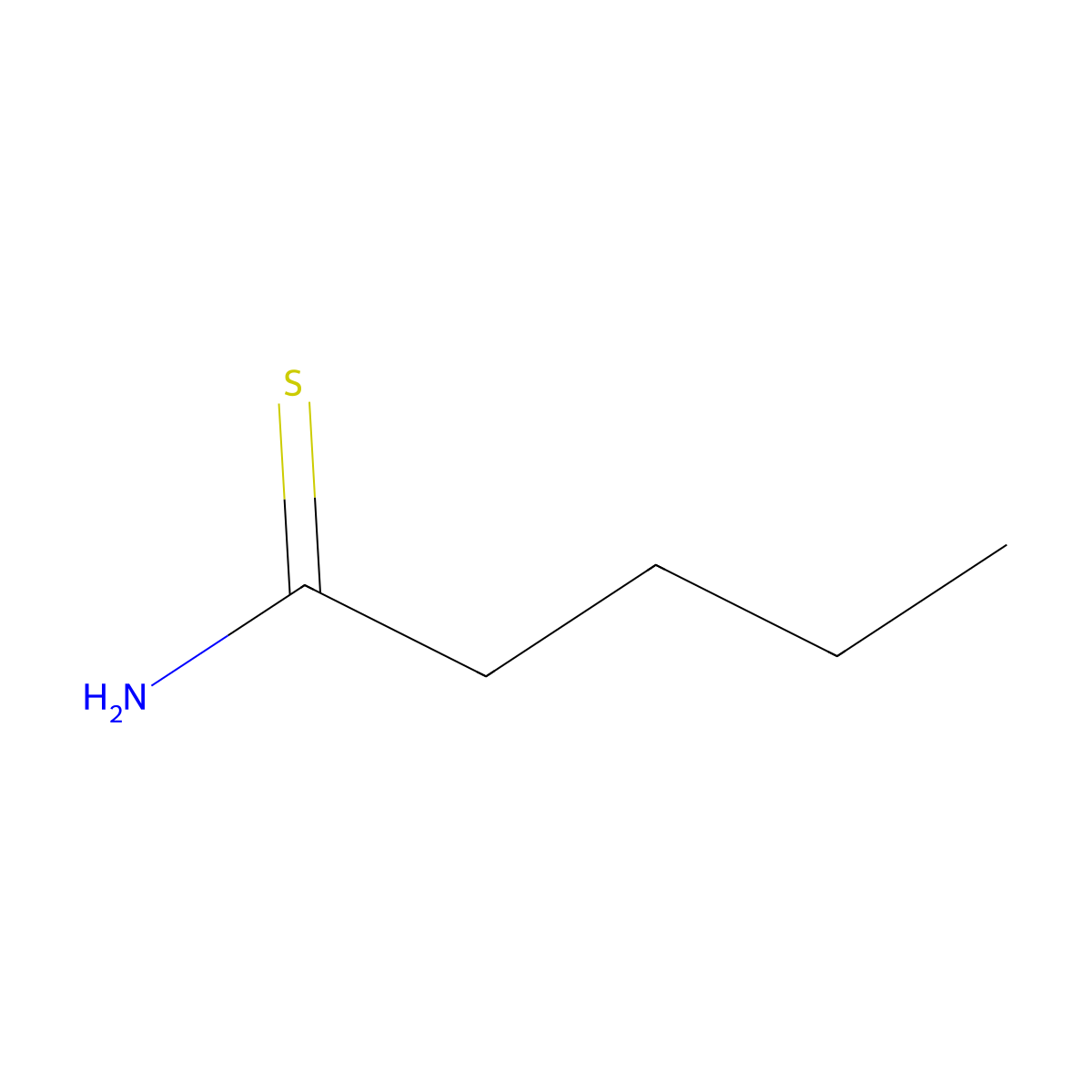 Pentanethioamide molecular structure, CAS 16536-94-0