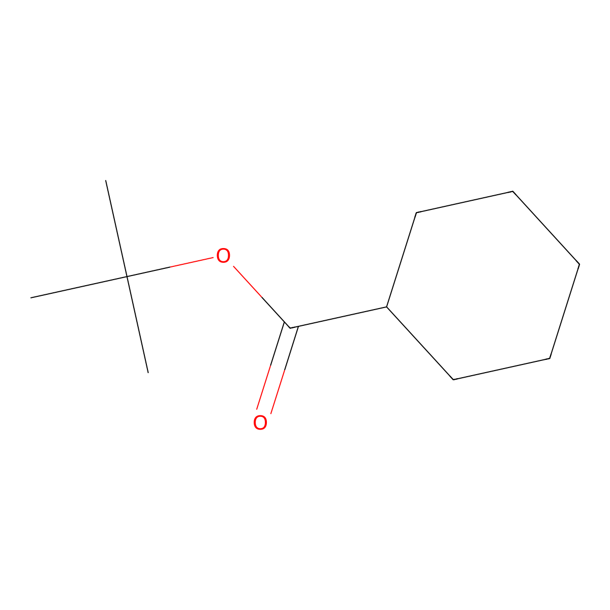 Tert-butyl cyclohexanecarboxylate molecular structure, CAS 16537-05-6