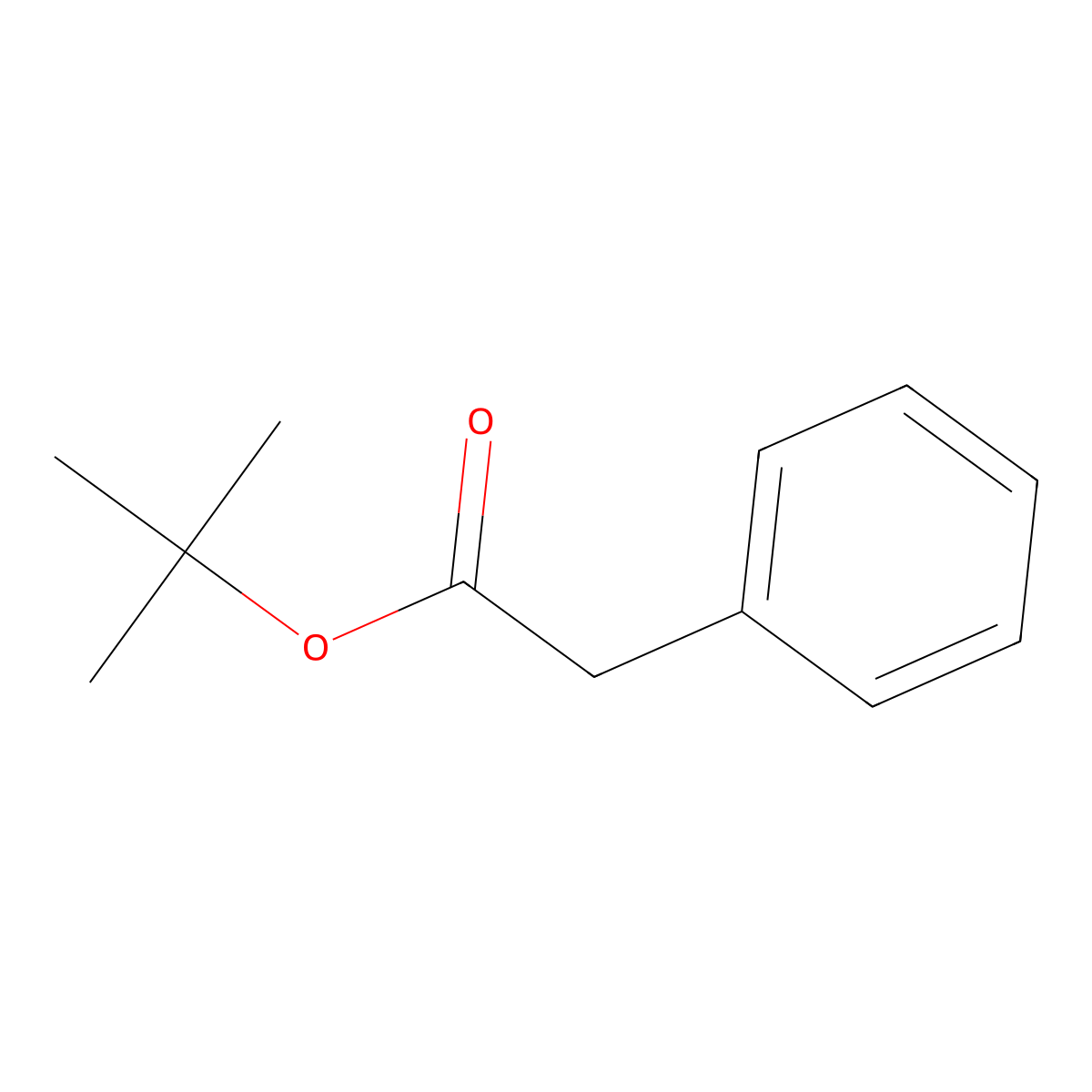 Tert-butyl 2-phenylacetate molecular structure, CAS 16537-09-0