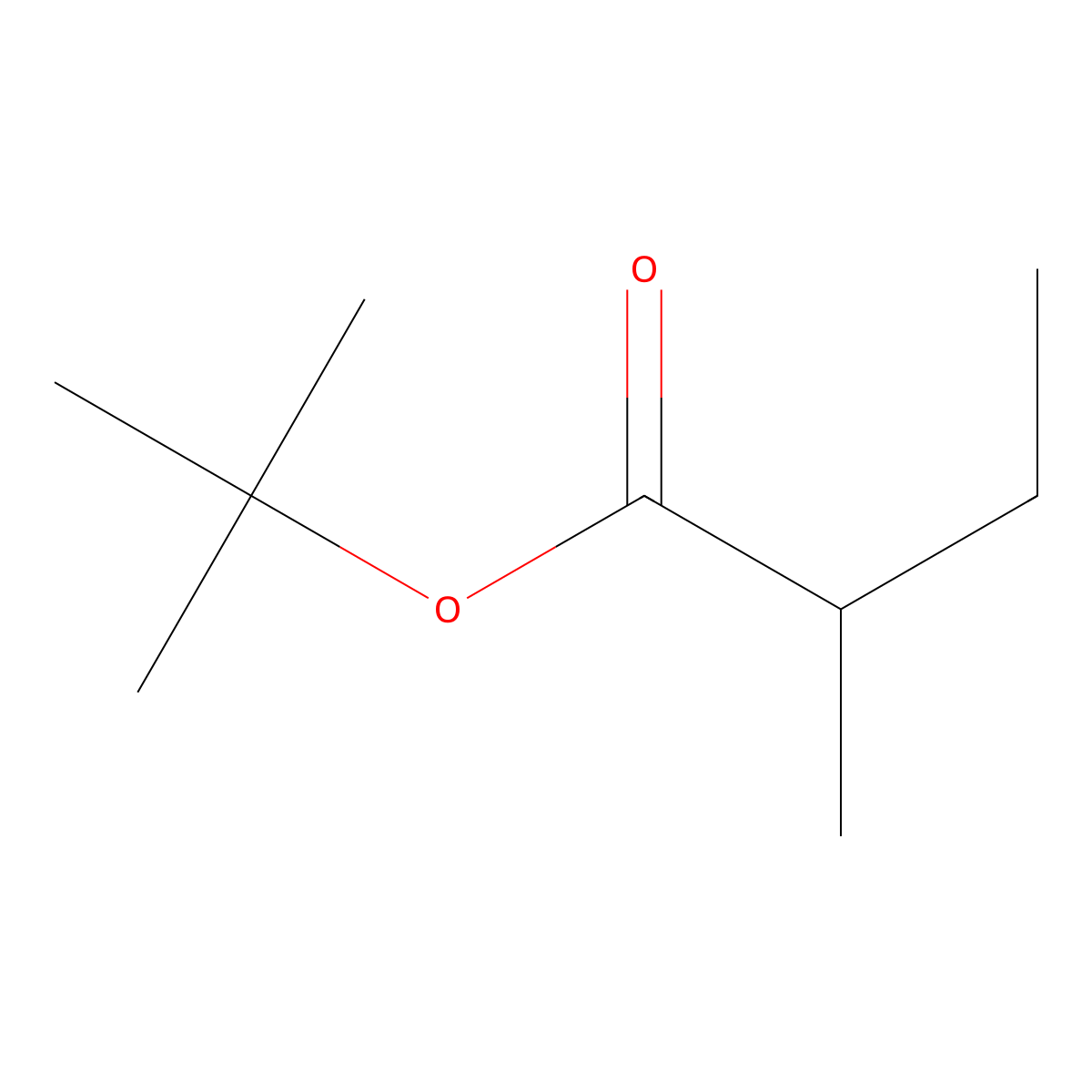 Tert-butyl 2-methylbutanoate molecular structure, CAS 16537-12-5