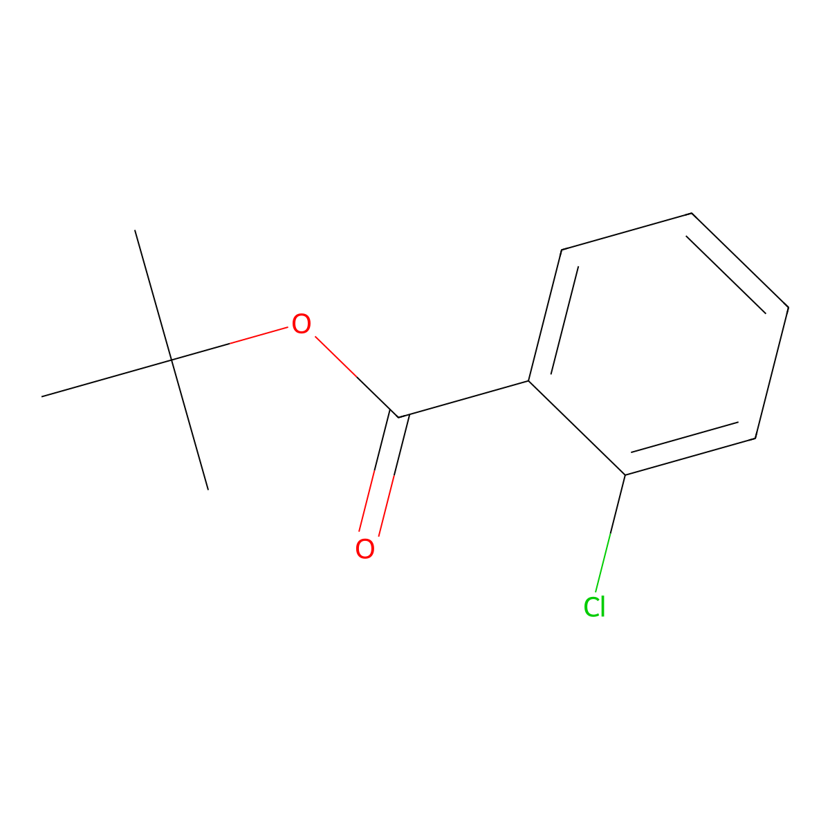 Tert-butyl 2-chlorobenzoate molecular structure, CAS 16537-16-9