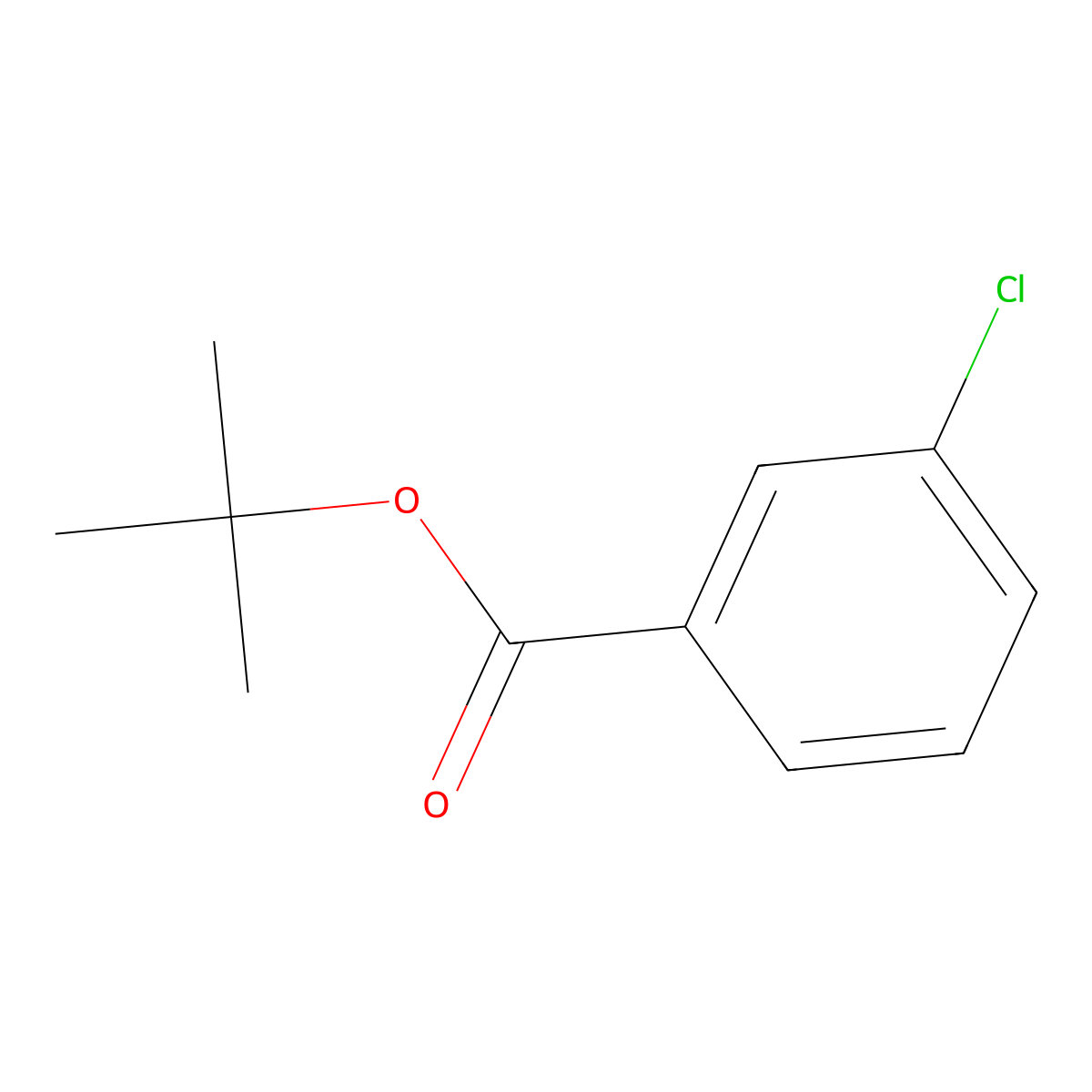 Benzoic acid, 3-chloro-, 1,1-dimethylethyl ester molecular structure, CAS 16537-17-0
