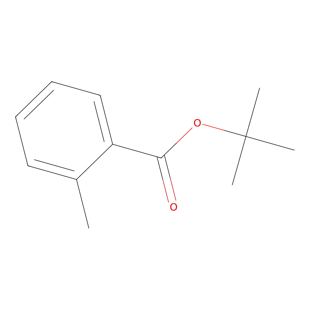 Tert-butyl 2-methylbenzoate molecular structure, CAS 16537-18-1