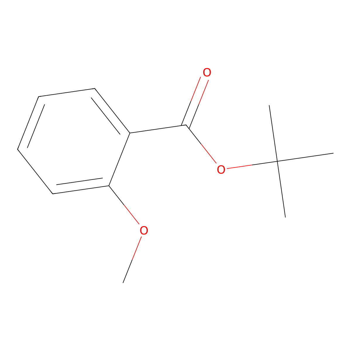 tert-Butyl 2-methoxybenzoate molecular structure, CAS 16537-20-5