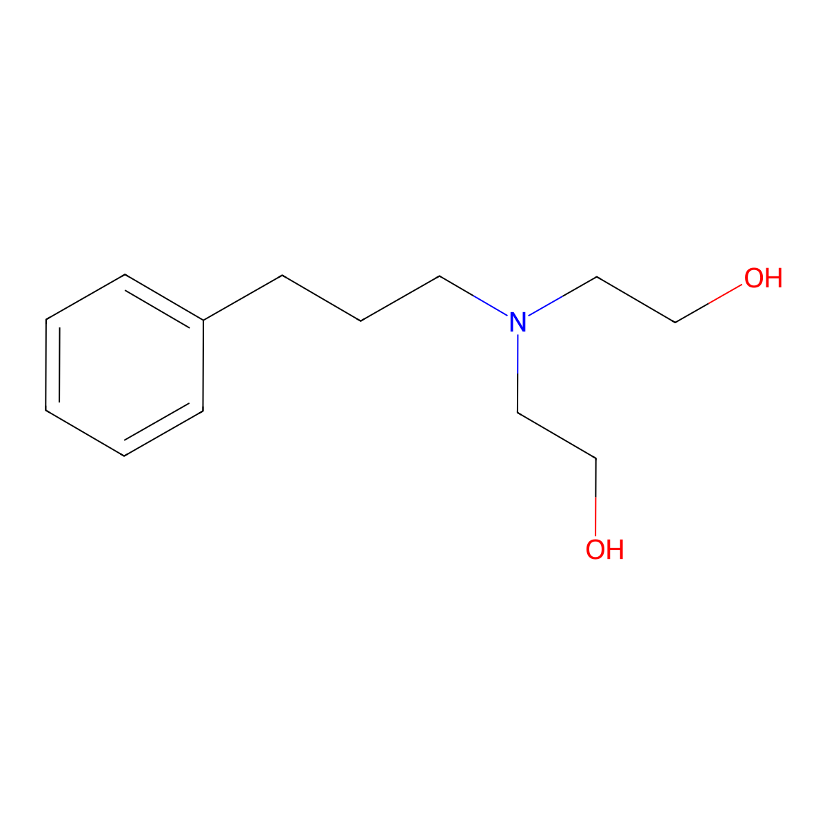 Ethanol, 2,2'-[(3-phenylpropyl)imino]bis- molecular structure, CAS 165377-37-7