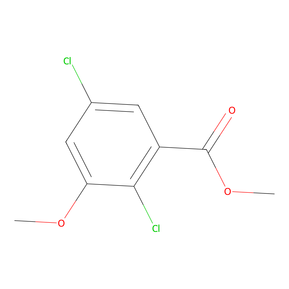 Methyl 2,5-dichloro-3-methoxybenzoate molecular structure, CAS 165377-90-2