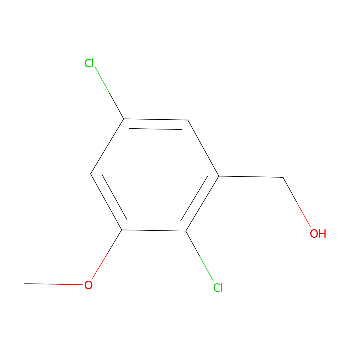 2,5-Dichloro-3-methoxybenzyl alcohol molecular structure, CAS 165377-91-3
