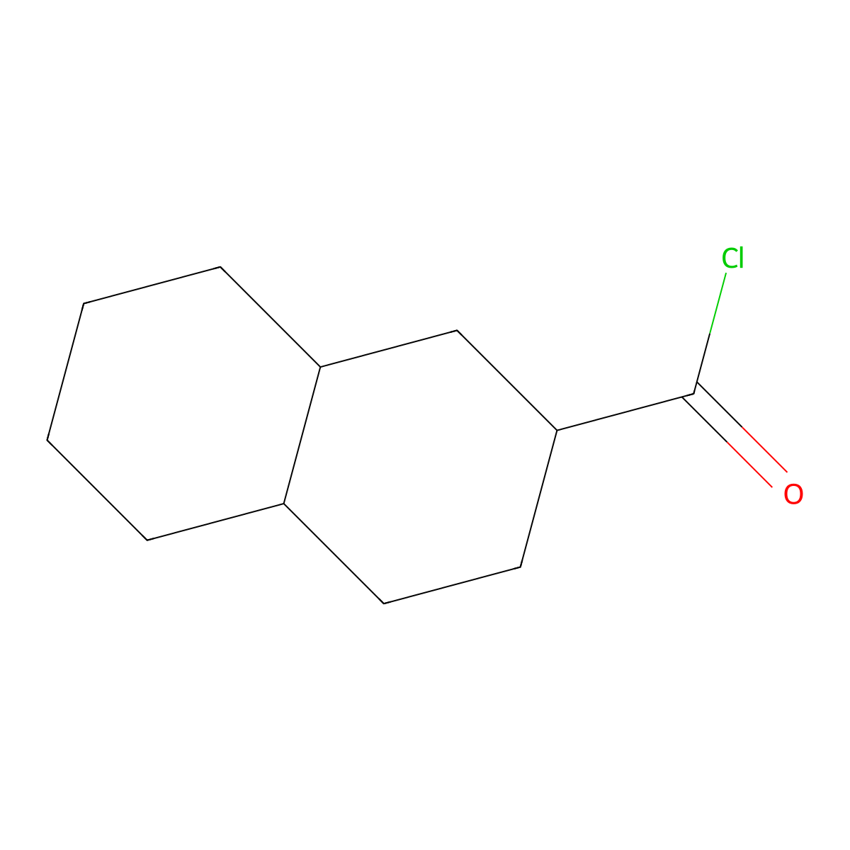 Decahydronaphthalene-2-carbonyl chloride molecular structure, CAS 165378-13-2
