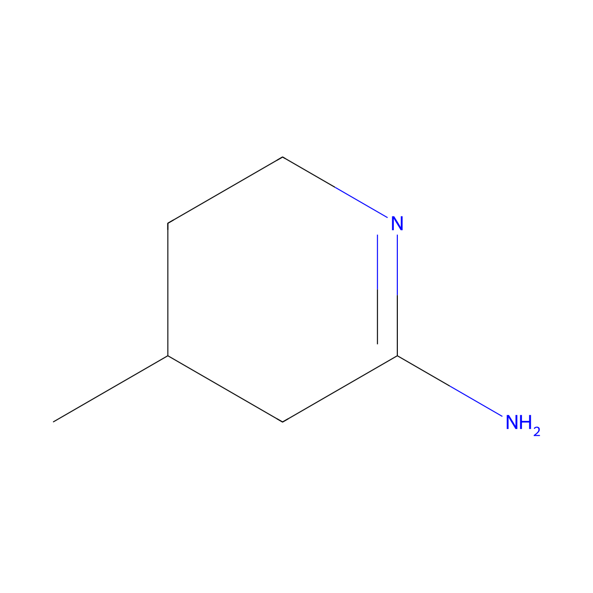 4-Methyl-piperidin-(2E)-ylideneamine molecular structure, CAS 165383-71-1