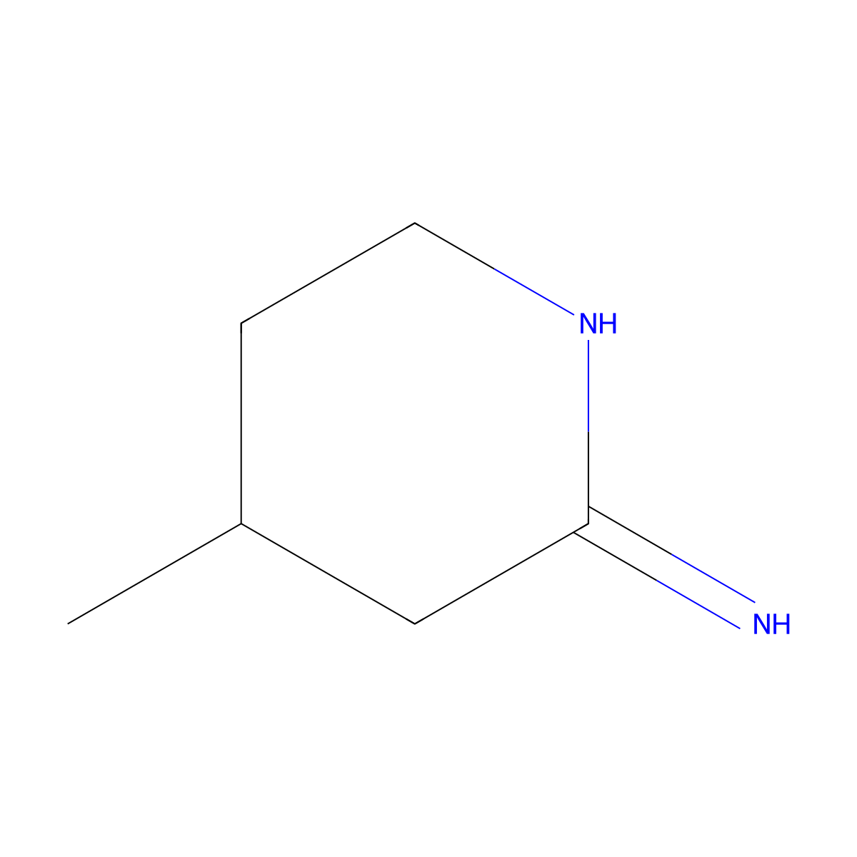 4-Methyl-piperidin-(2E)-ylideneamine molecular structure, CAS 165383-71-1