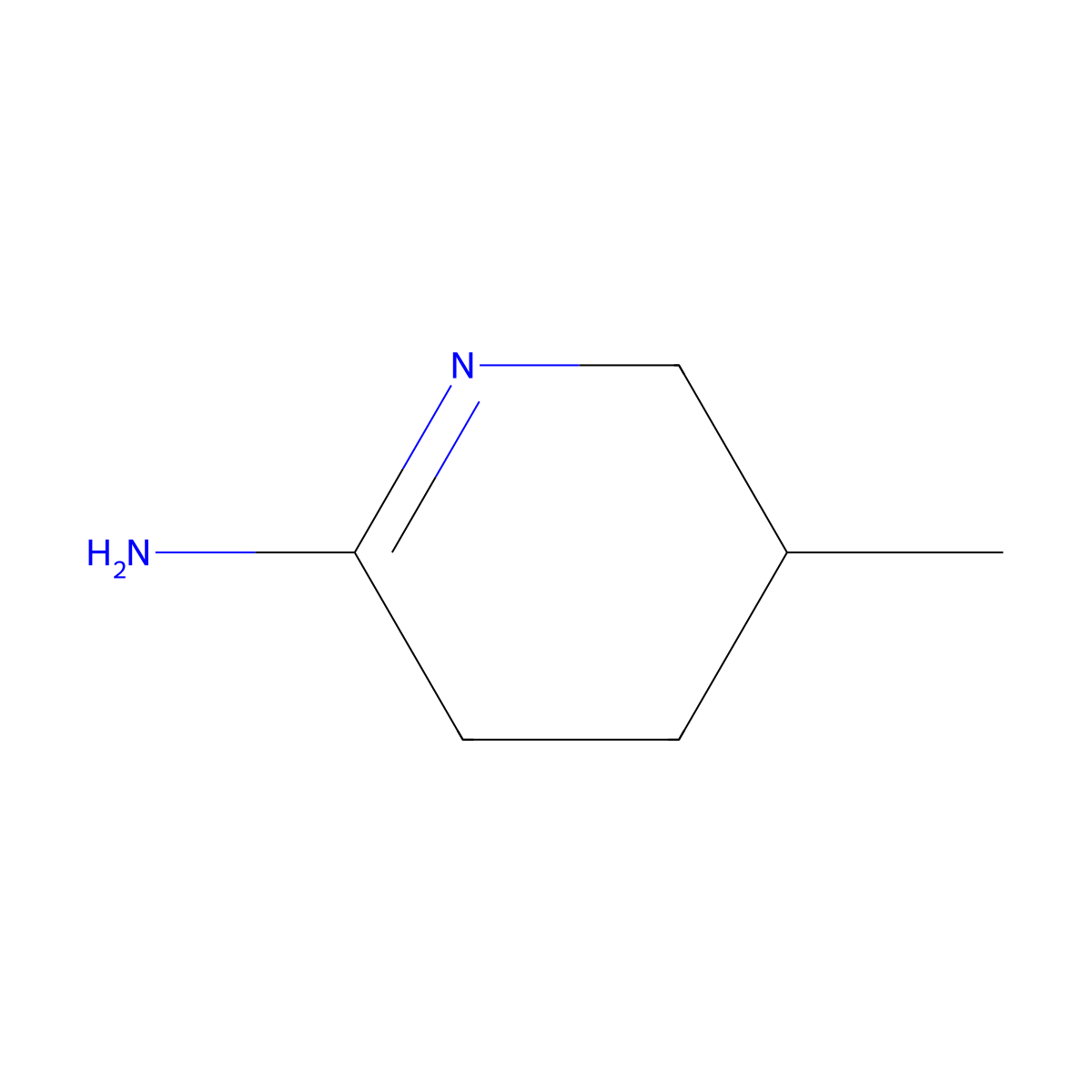 5-Methyl-3,4,5,6-tetrahydropyridin-2-amine molecular structure, CAS 165383-73-3