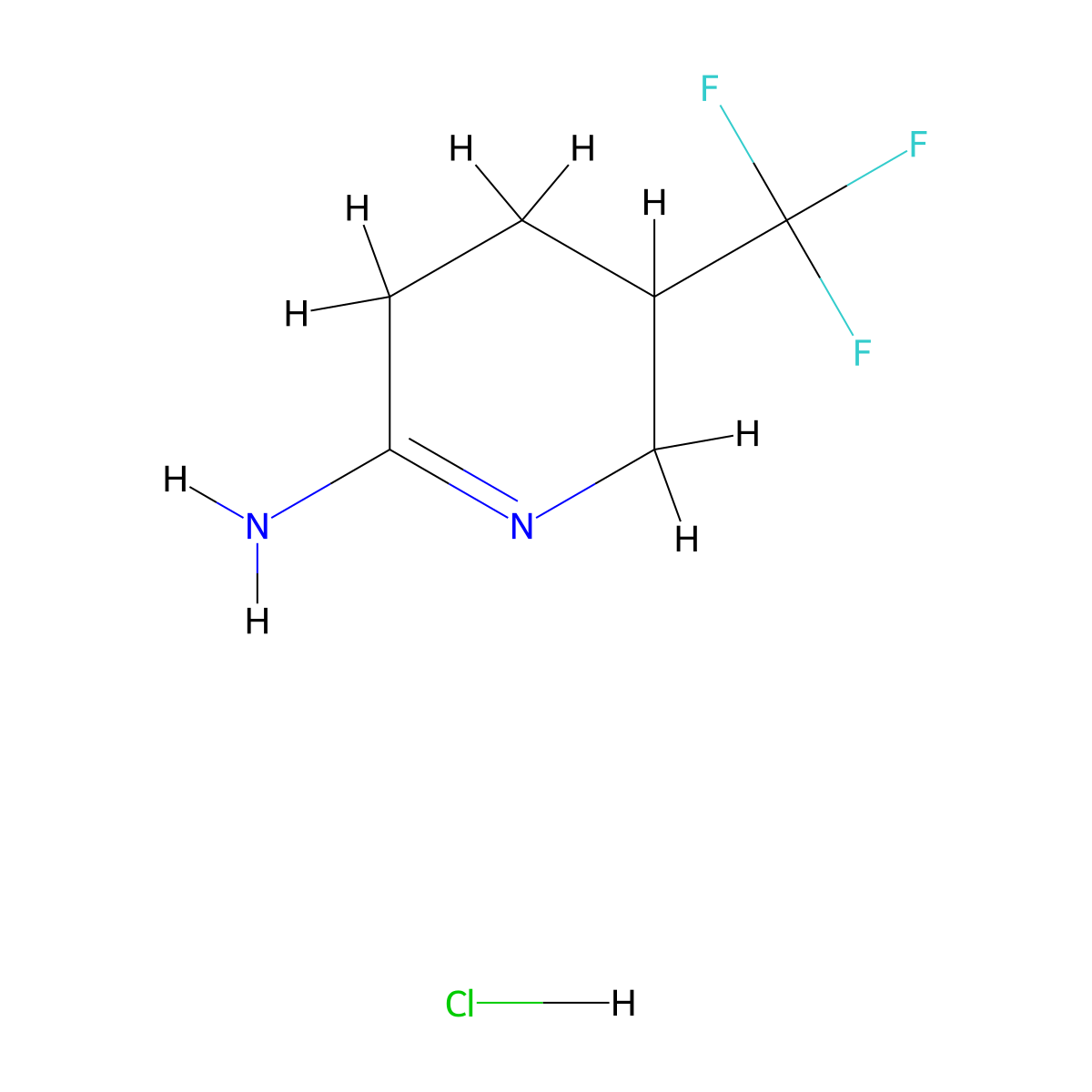 5-(Trifluoromethyl)piperidin-2-imine hydrochloride molecular structure, CAS 165384-34-9
