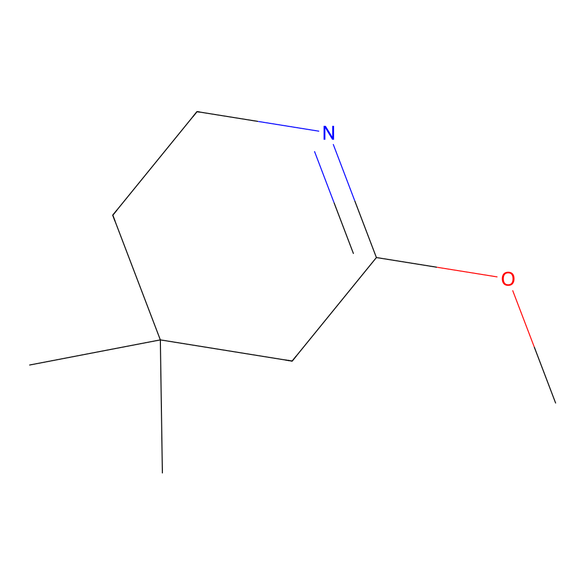 6-Methoxy-4,4-dimethyl-2,3,4,5-tetrahydropyridine molecular structure, CAS 165385-55-7