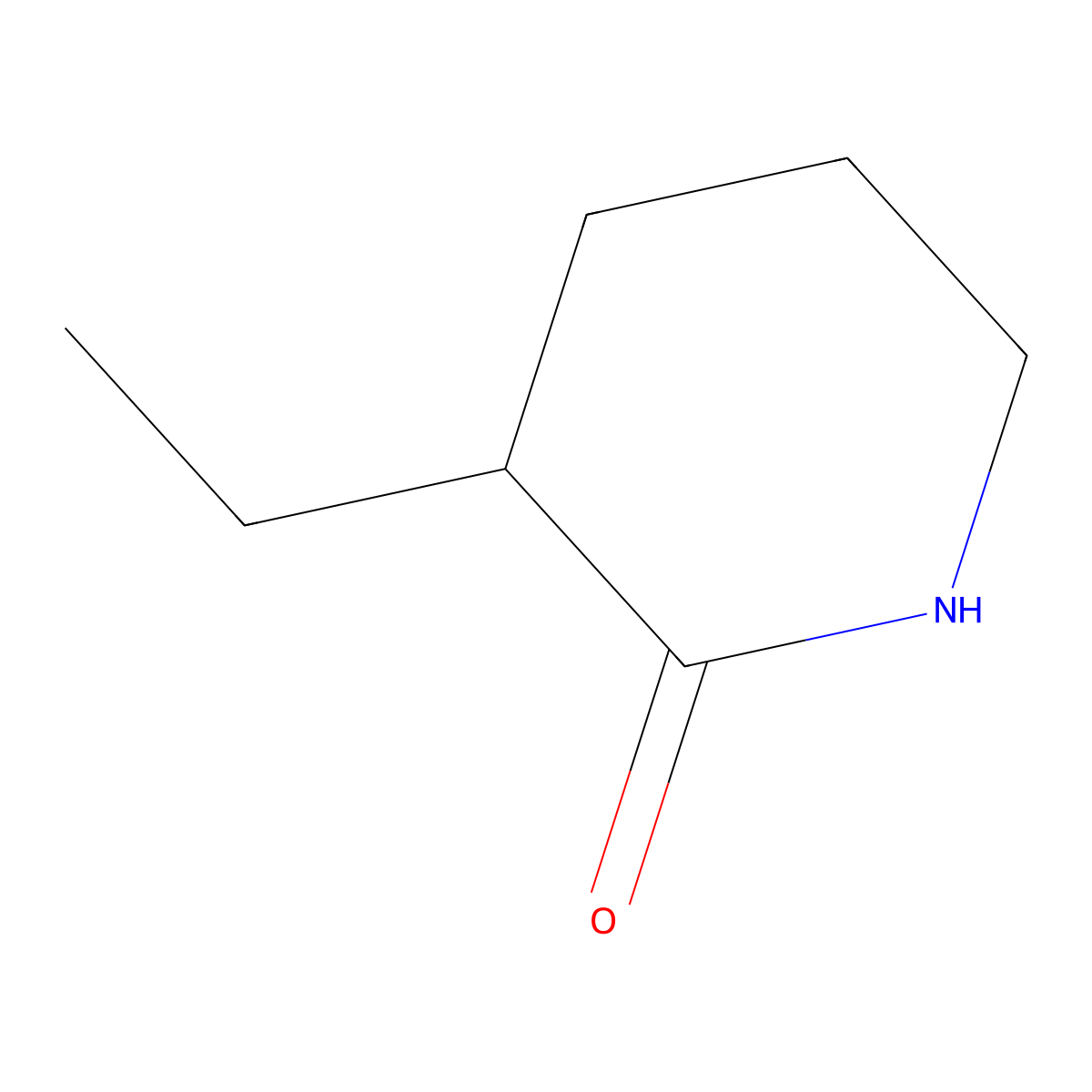 3-Ethylpiperidin-2-one molecular structure, CAS 165385-85-3