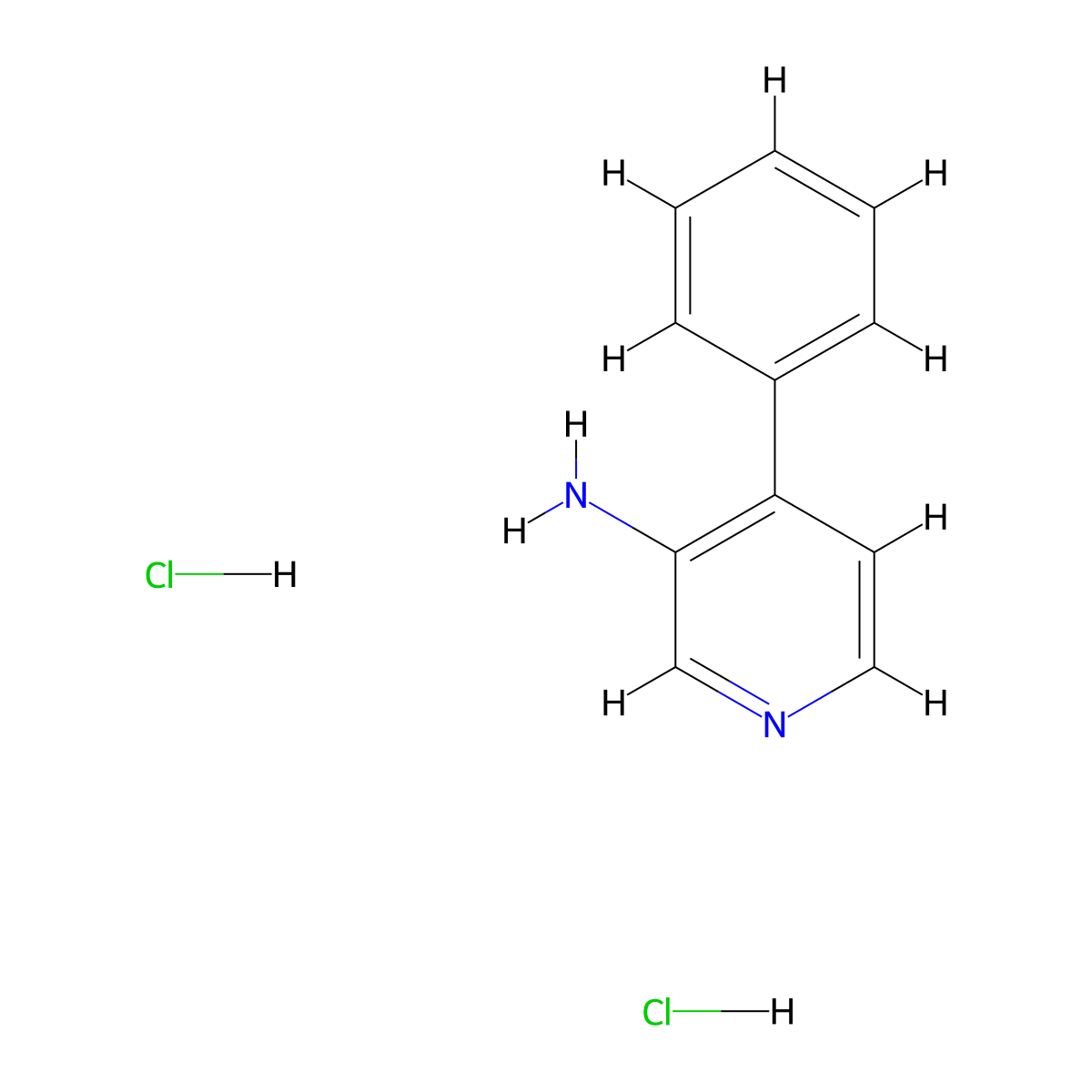 4-Phenylpyridin-3-amine dihydrochloride molecular structure, CAS 165387-82-6
