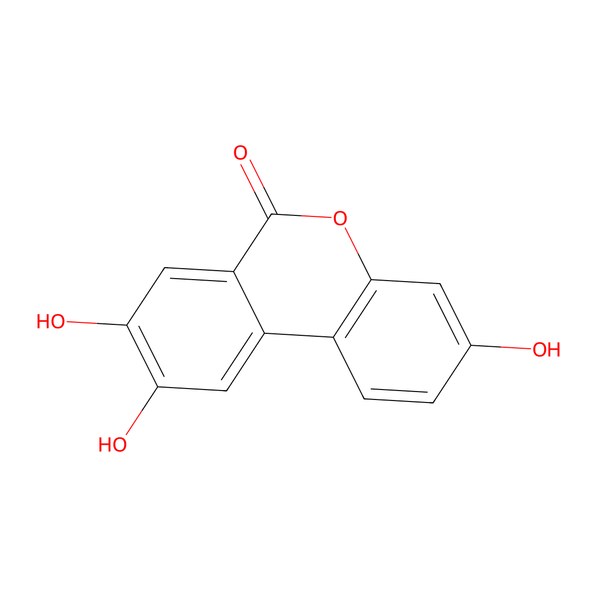 Urolithin C molecular structure, CAS 165393-06-6