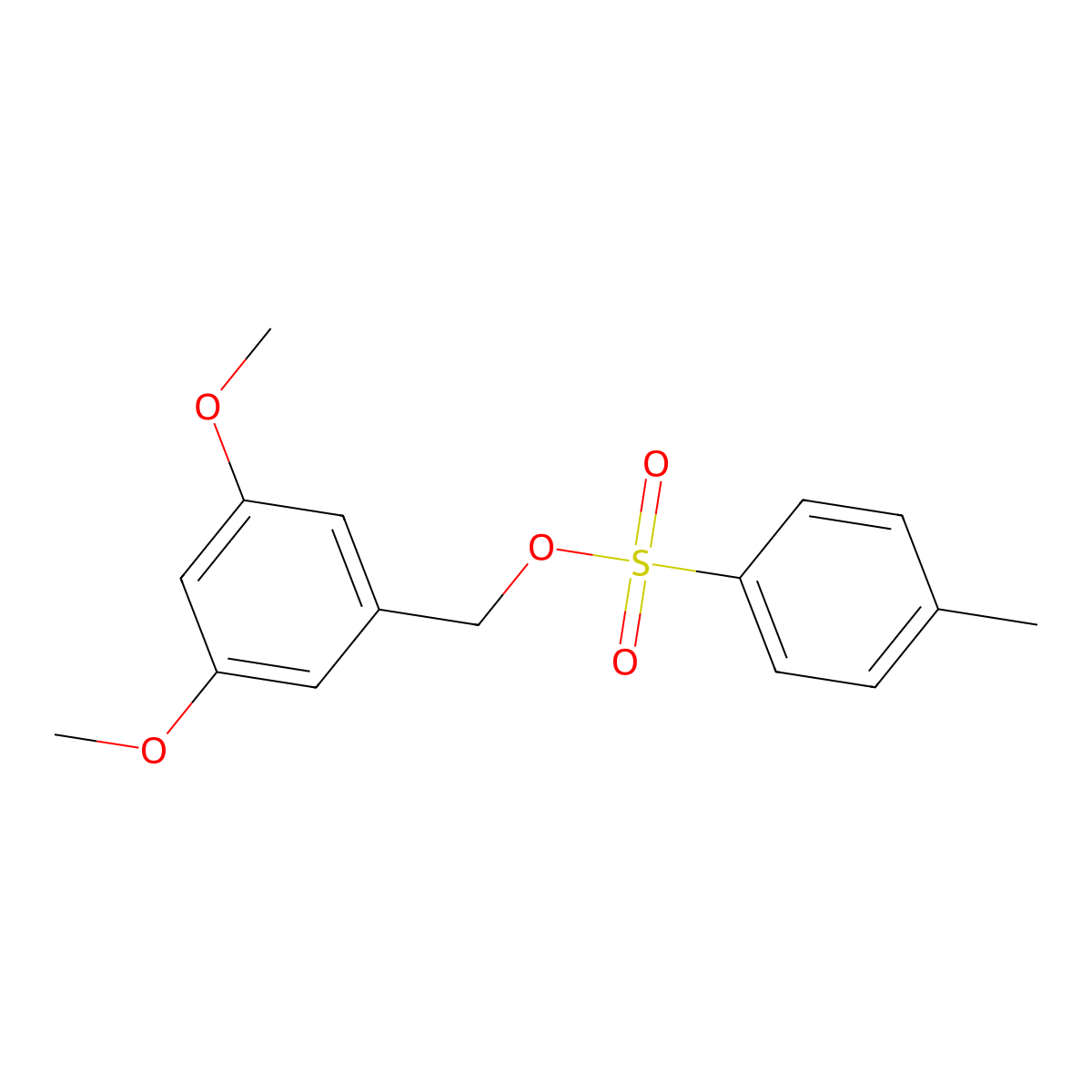 (3,5-Dimethoxyphenyl)methyl 4-methylbenzene-1-sulfonate molecular structure, CAS 165395-21-1