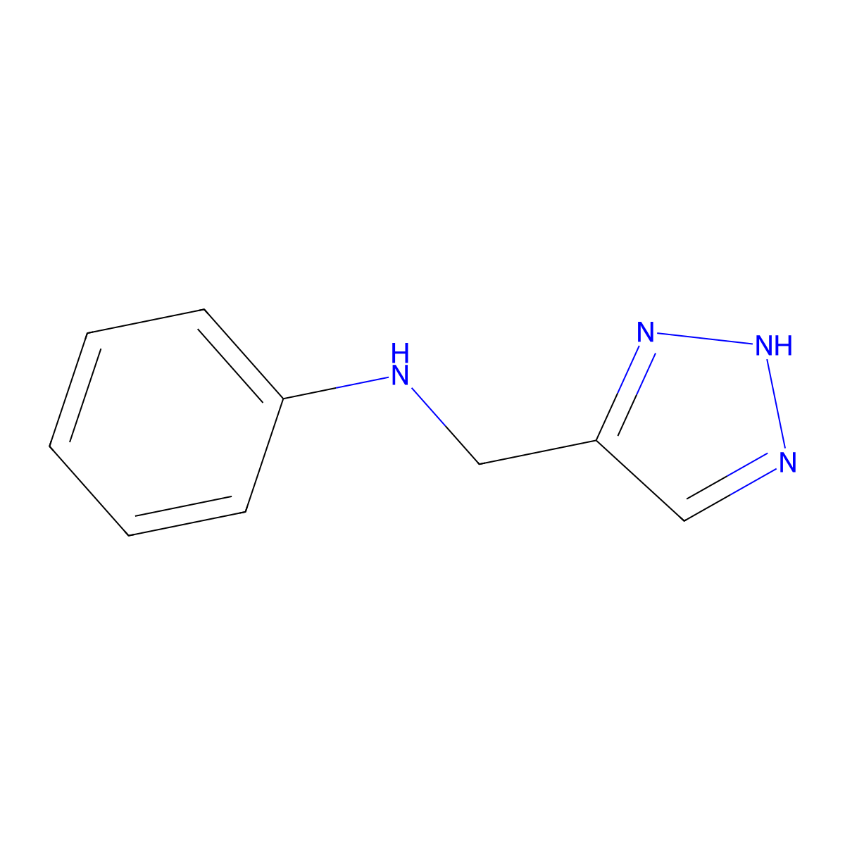 N-[(1H-1,2,3-triazol-5-yl)methyl]aniline molecular structure, CAS 165397-77-3