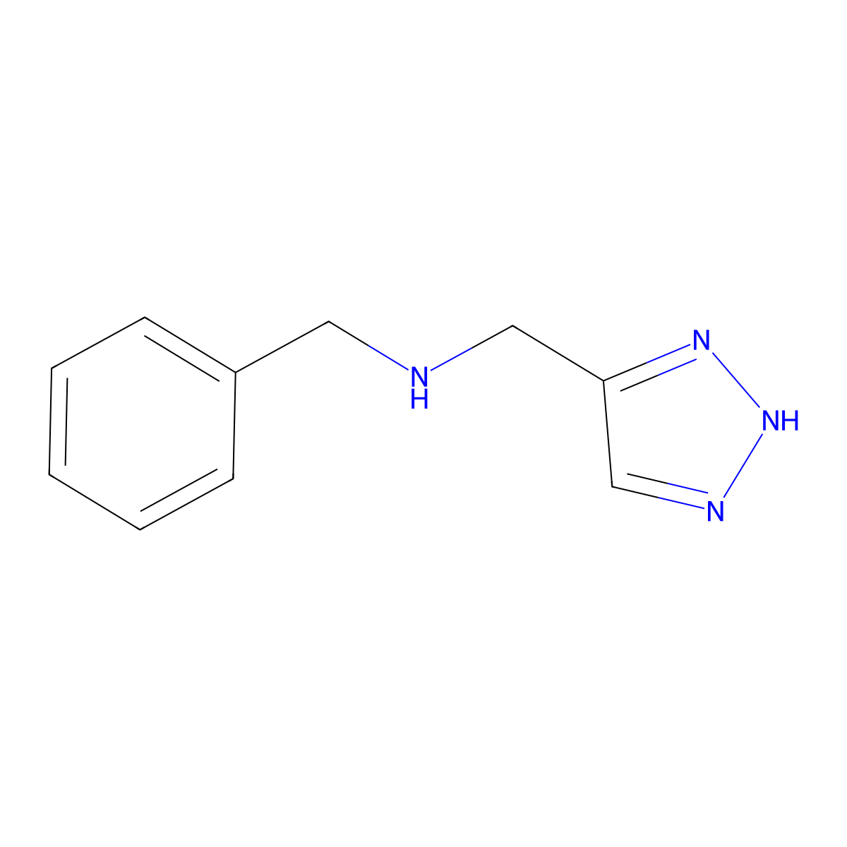 benzyl[(1H-1,2,3-triazol-5-yl)methyl]amine molecular structure, CAS 165397-78-4