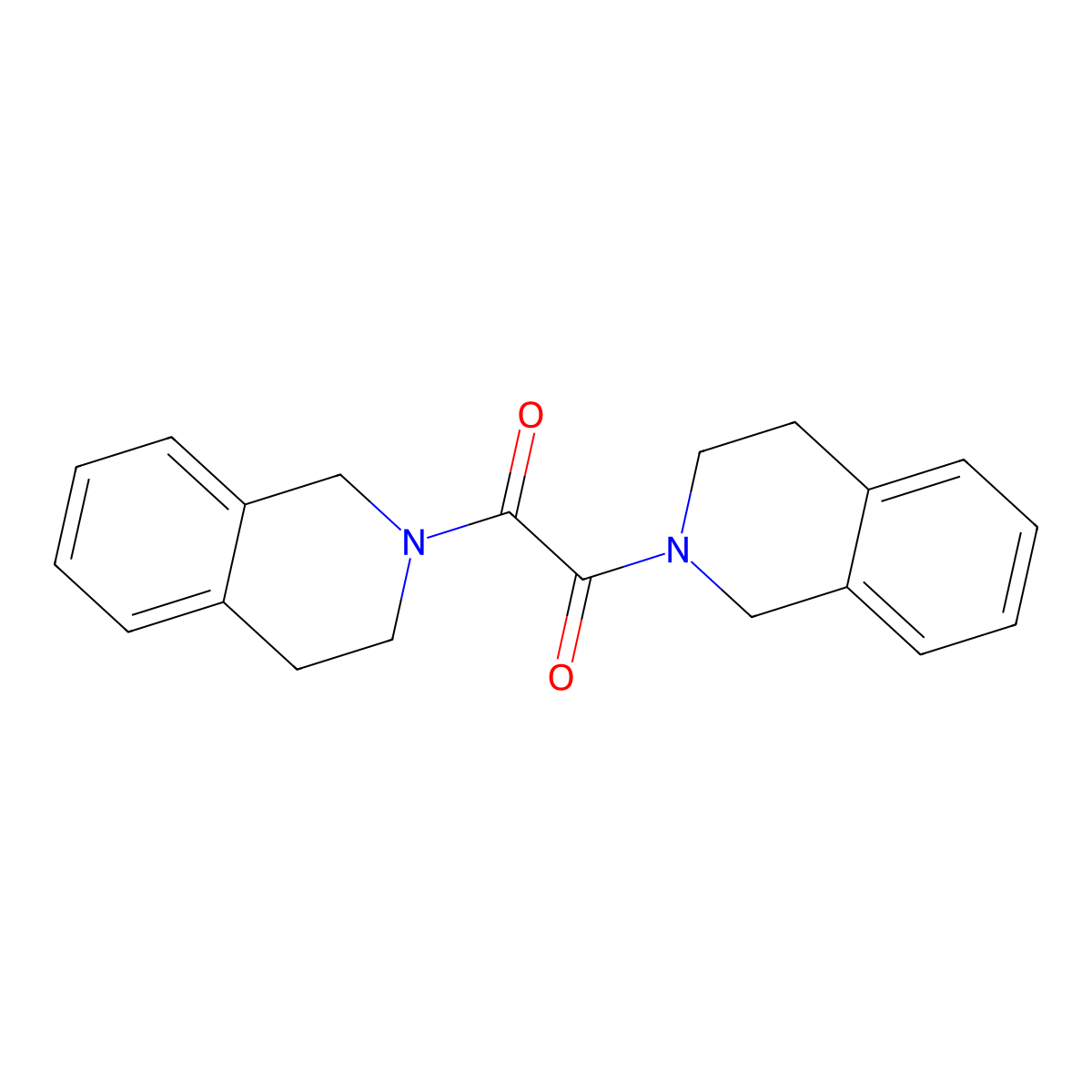 1,2-bis(3,4-dihydro-1H-isoquinolin-2-yl)ethane-1,2-dione molecular structure, CAS 165399-84-8