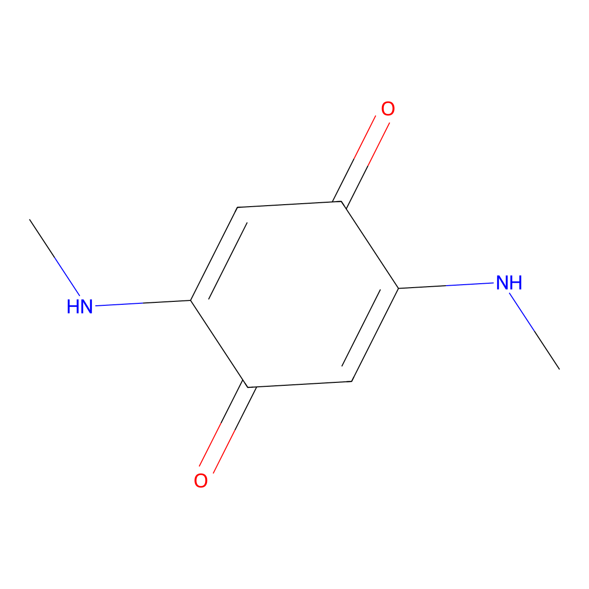 2,5-Bis-methylamino-benzoquinone molecular structure, CAS 1654-14-4
