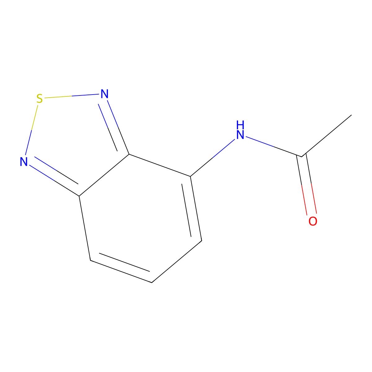 N-(2,1,3-benzothiadiazol-4-yl)acetamide molecular structure, CAS 16540-61-7