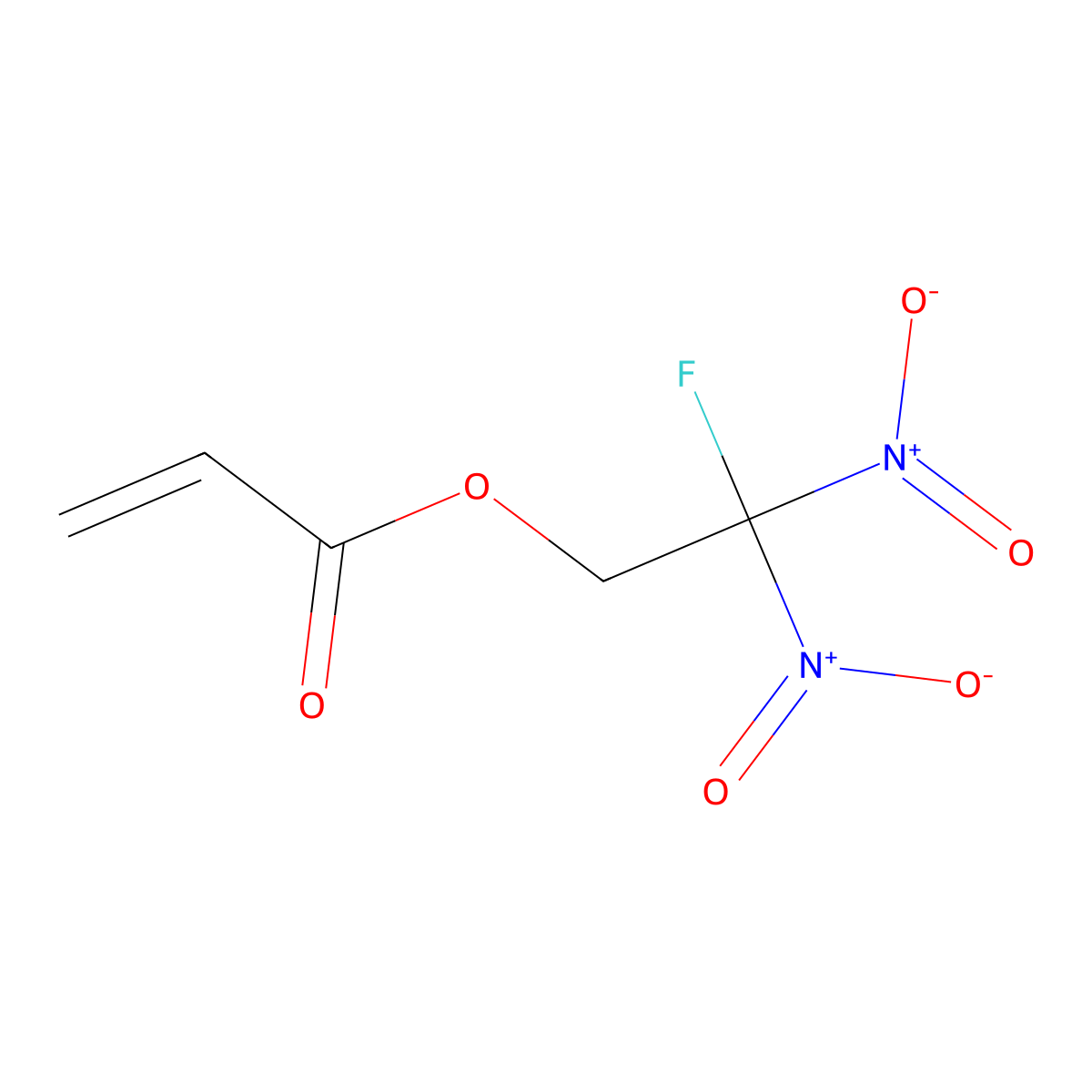 2-Fluoro-2,2-dinitroethyl acrylate molecular structure, CAS 16544-21-1