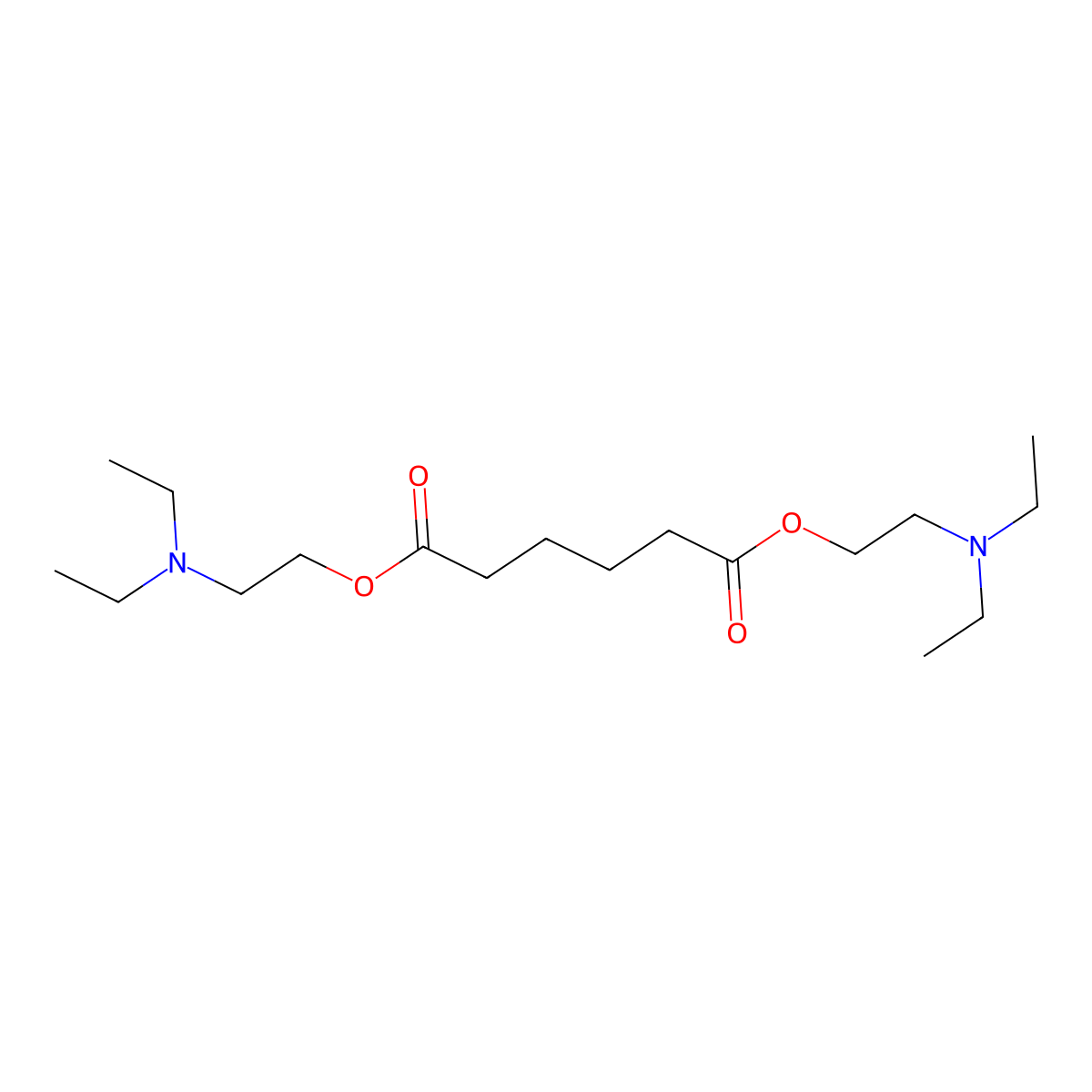 Bis(2-(diethylamino)ethyl) adipate molecular structure, CAS 16545-00-9