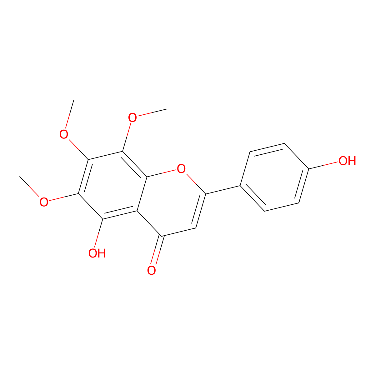 Xanthomicrol molecular structure, CAS 16545-23-6