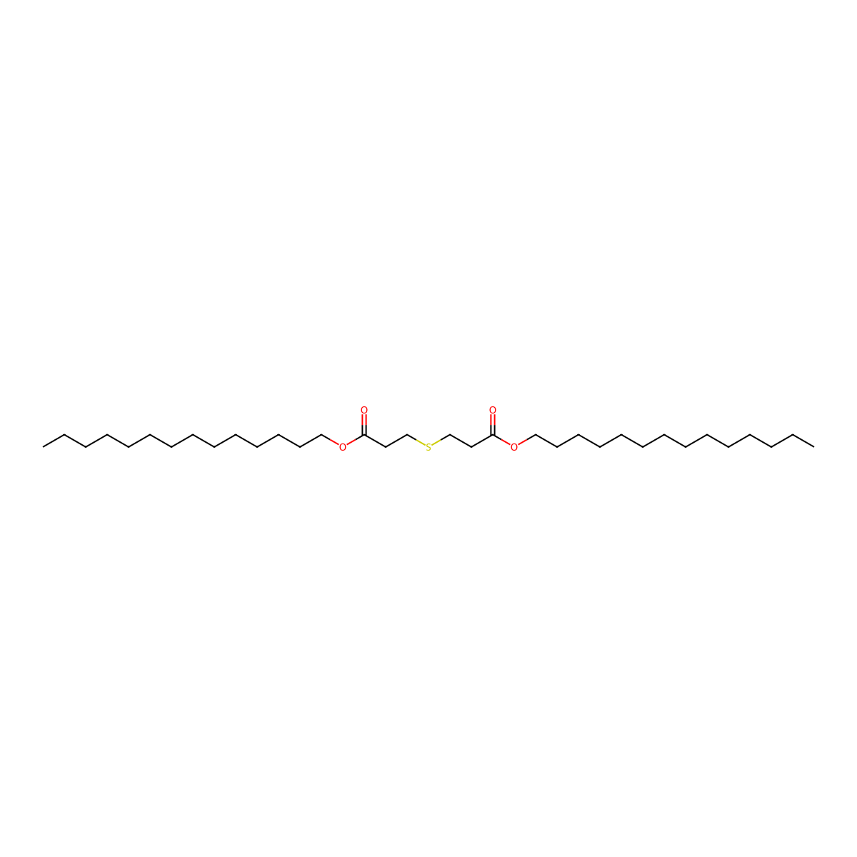 Dimyristyl Thiodipropionate molecular structure, CAS 16545-54-3