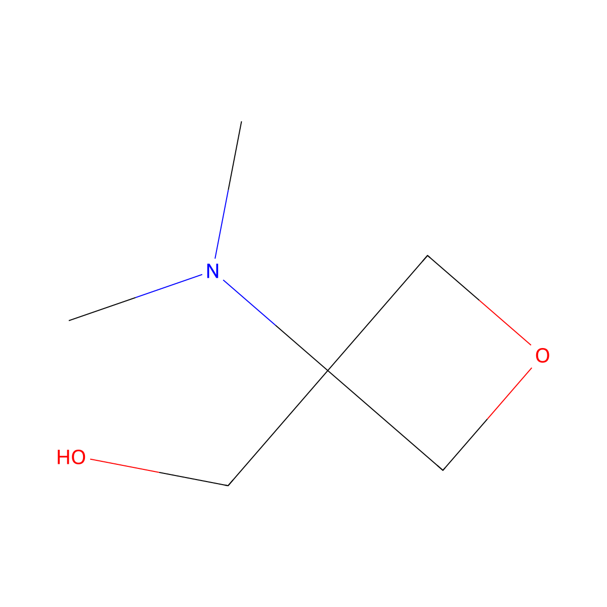 (3-(Dimethylamino)oxetan-3-yl)methanol molecular structure, CAS 165454-18-2