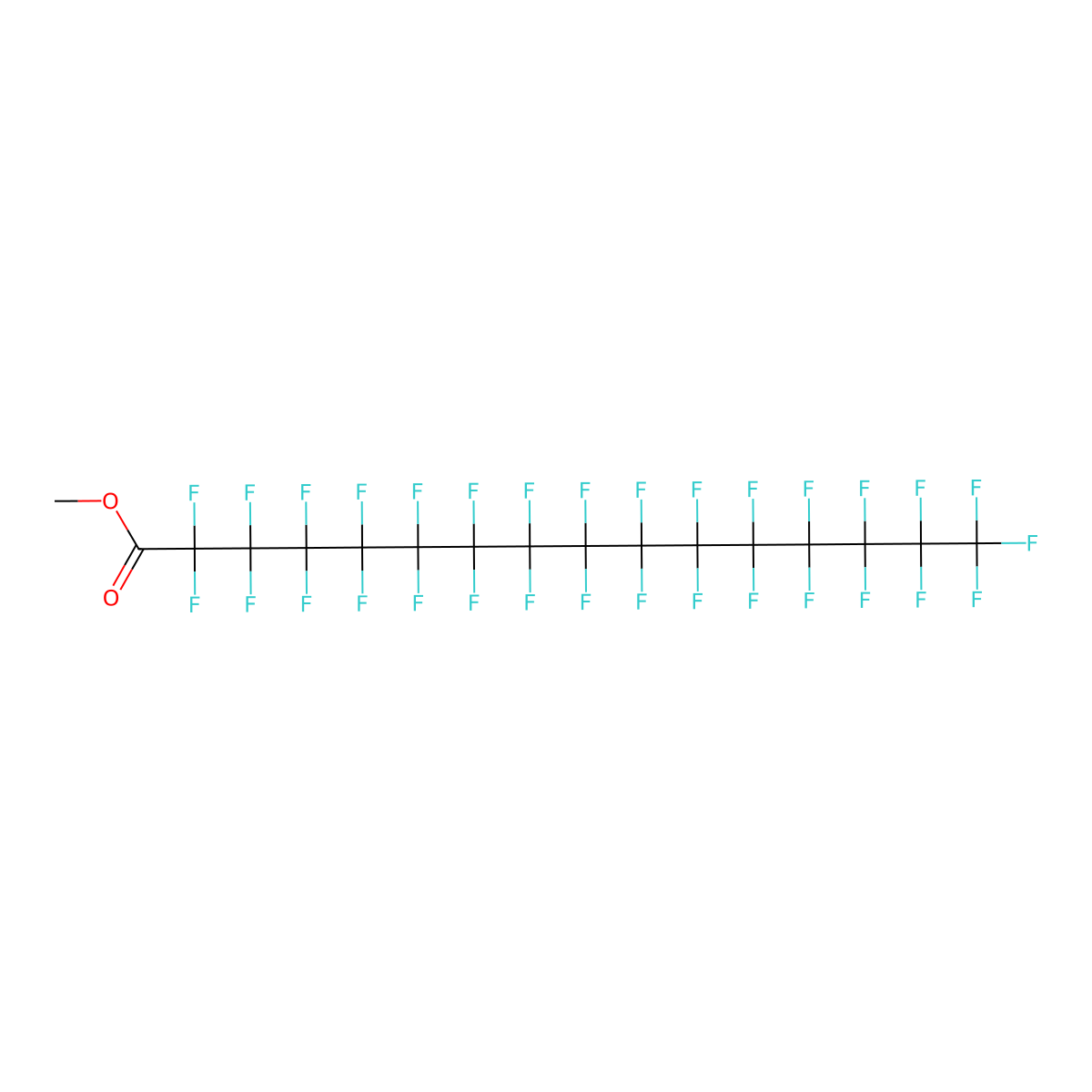 Methyl perfluorohexadecanoate molecular structure, CAS 165457-57-8