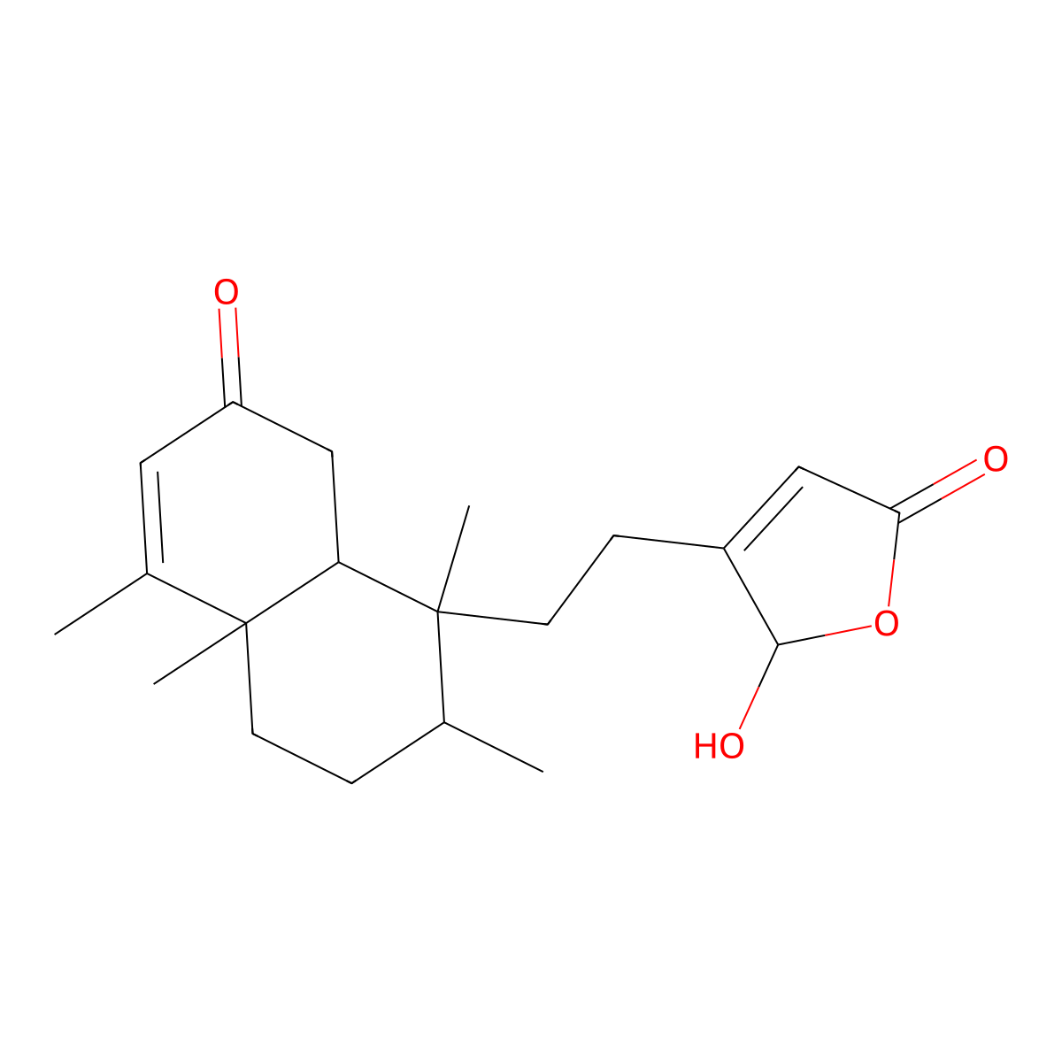 16-Hydroxy-2-oxocleroda-3,13-dien-15,16-olide molecular structure, CAS 165459-53-0