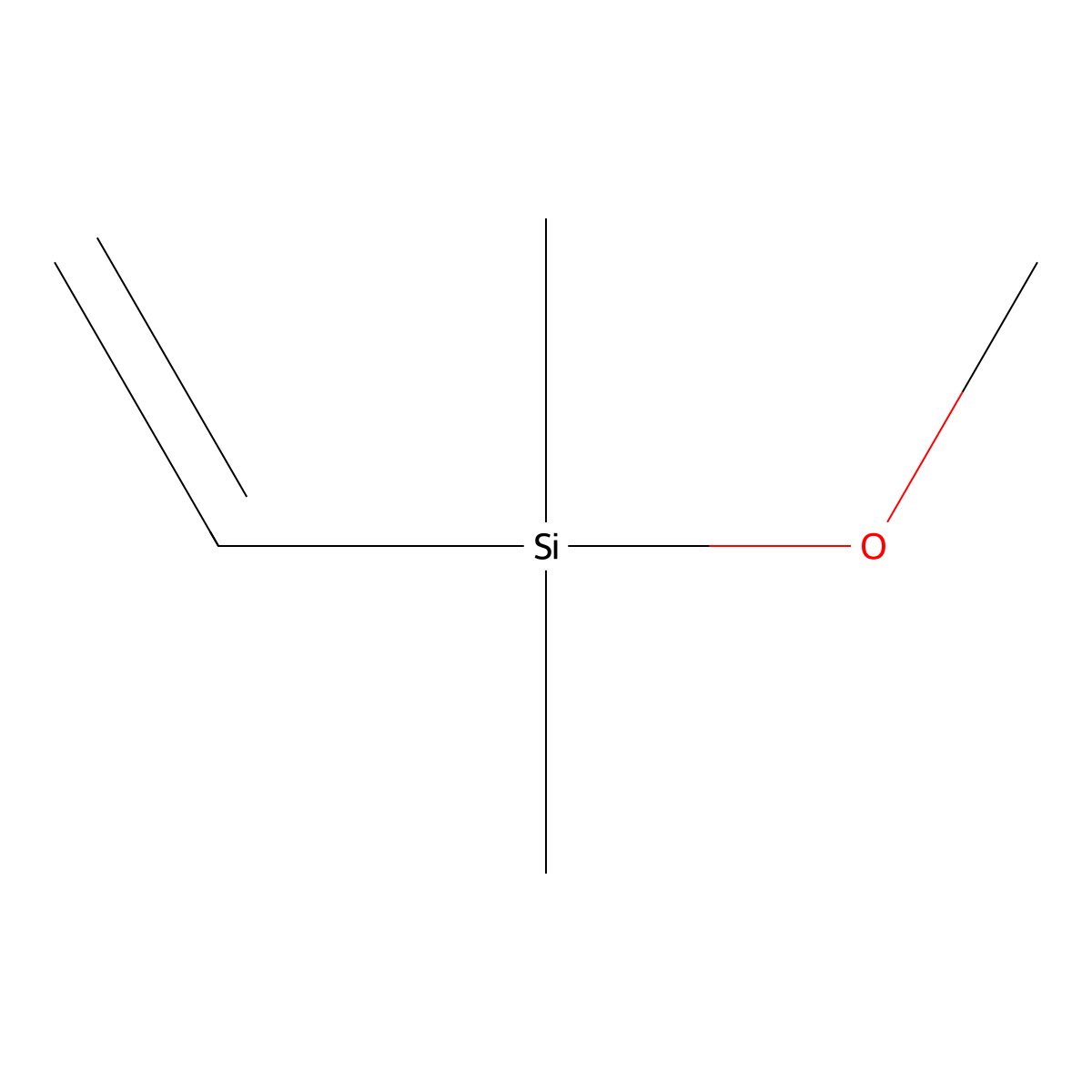Silane, ethenylmethoxydimethyl- molecular structure, CAS 16546-47-7