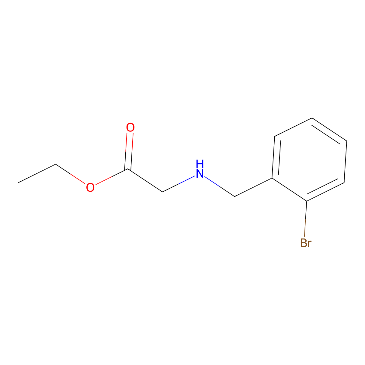 Ethyl 2-{[(2-bromophenyl)methyl]amino}acetate molecular structure, CAS 165460-99-1