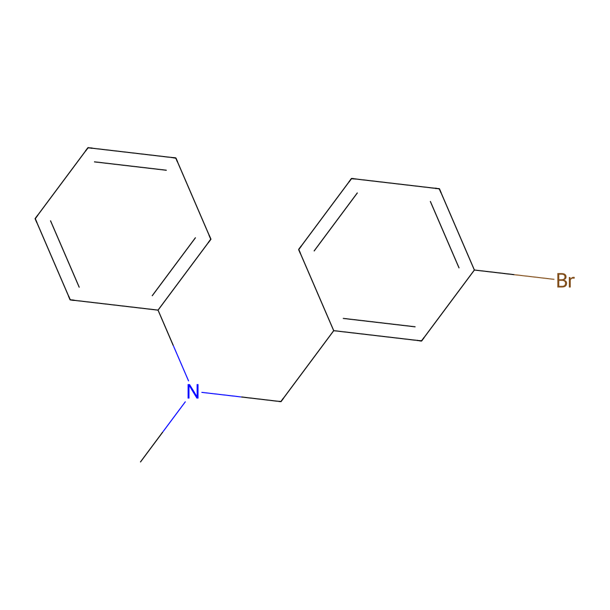 N-[(3-bromophenyl)methyl]-N-methylaniline molecular structure, CAS 16547-15-2