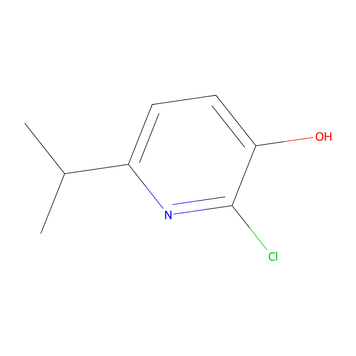 2-Chloro-6-isopropylpyridin-3-ol molecular structure, CAS 1654734-22-1