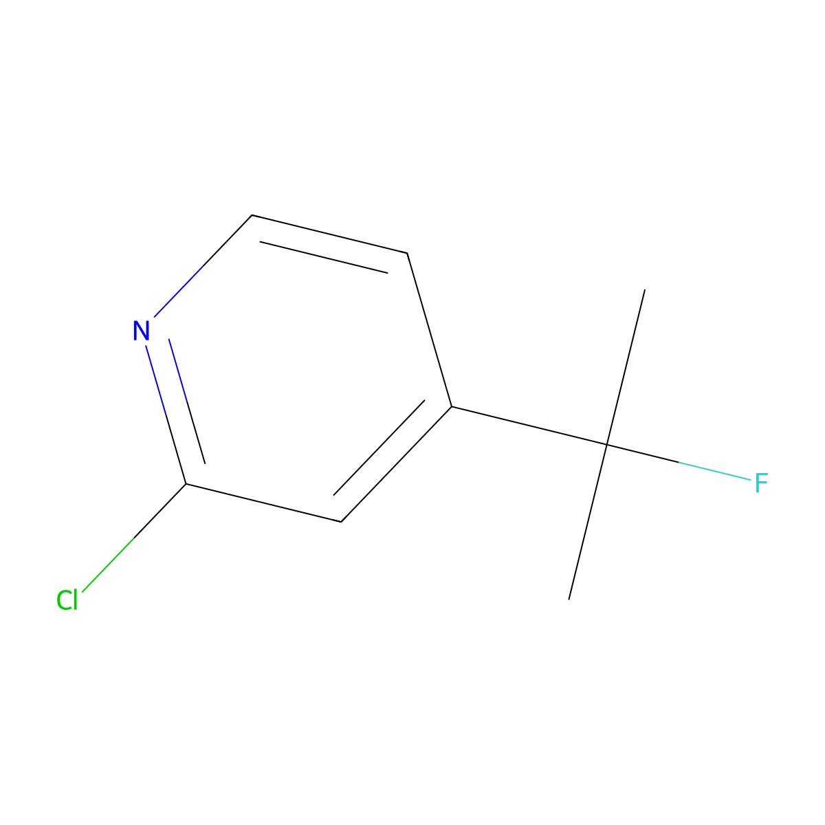 2-Chloro-4-(2-fluoropropan-2-yl)pyridine molecular structure, CAS 1654745-25-1