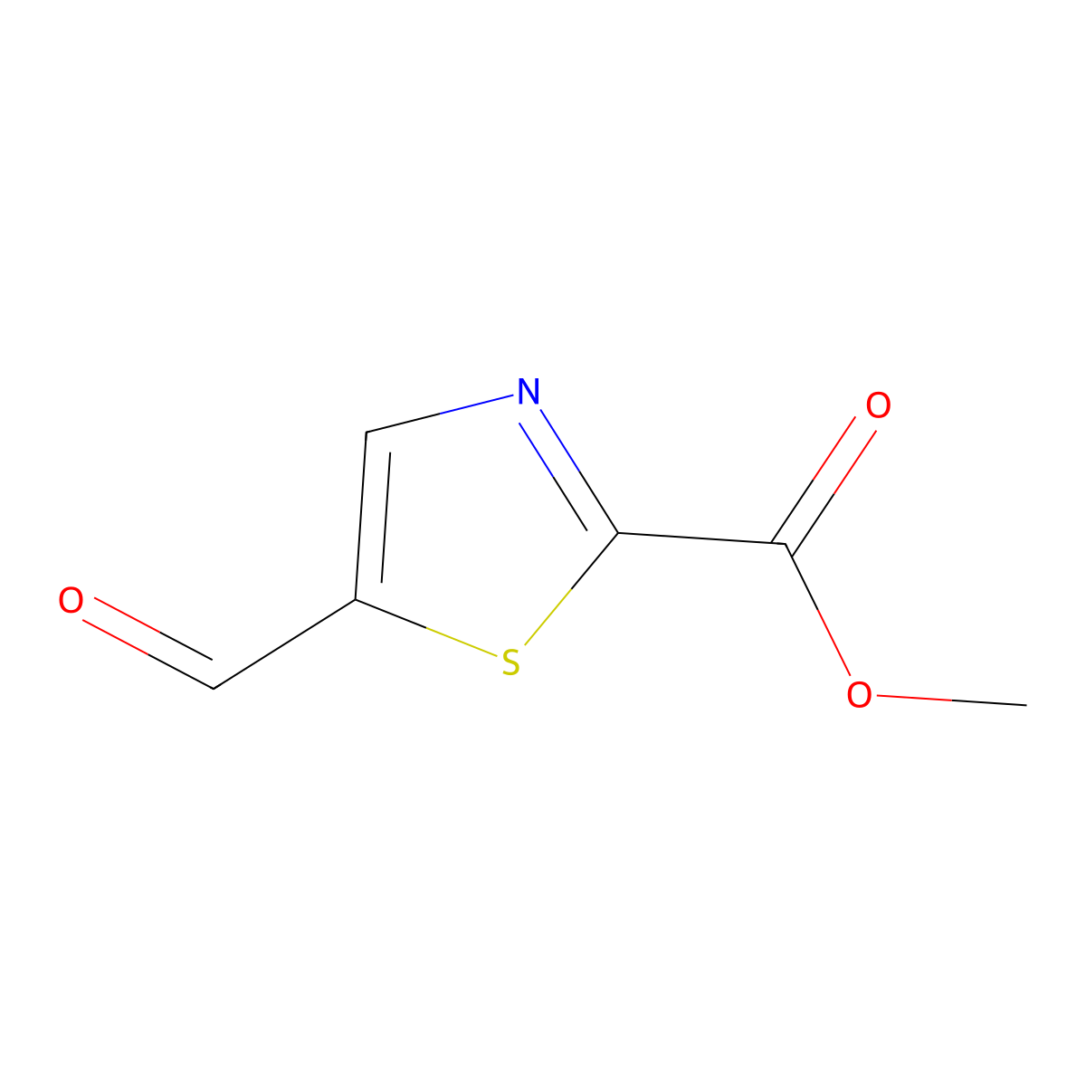Methyl 5-formyl-1,3-thiazole-2-carboxylate molecular structure, CAS 1654755-04-0