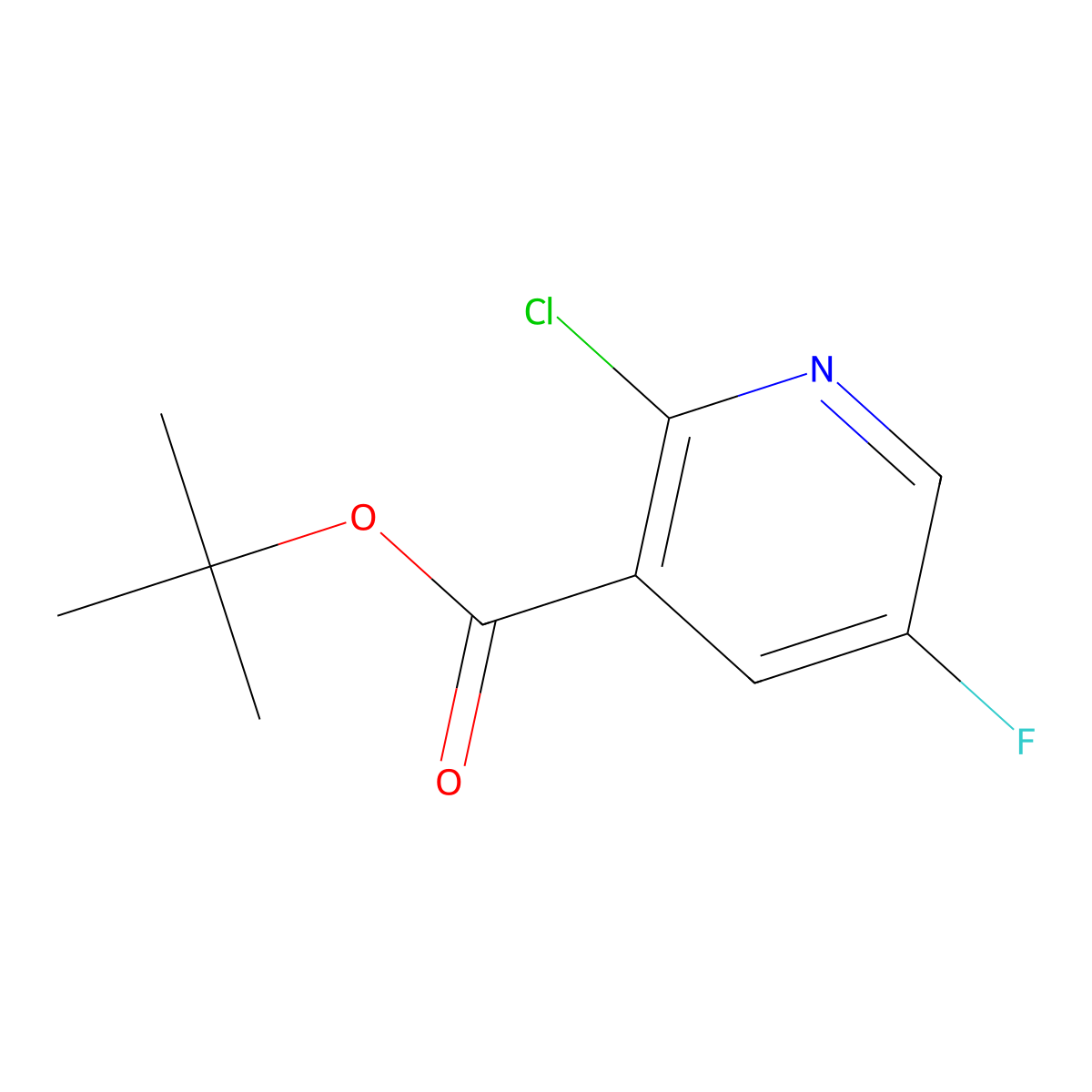 2-Chloro-5-fluoro-nicotinic acid tert-butyl ester molecular structure, CAS 1654755-06-2