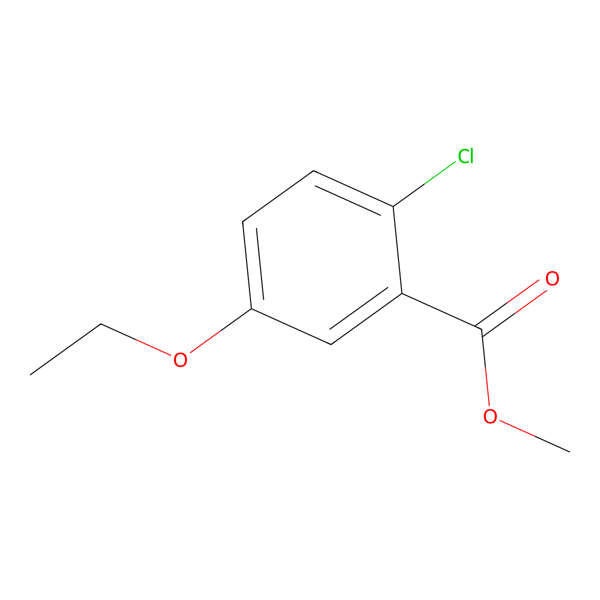 Methyl 2-chloro-5-ethoxybenzoate molecular structure, CAS 1654755-13-1