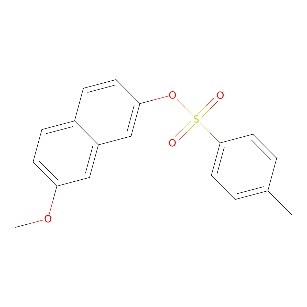7-Methoxynaphthalen-2-yl 4-methylbenzene-1-sulfonate molecular structure, CAS 1654757-15-9