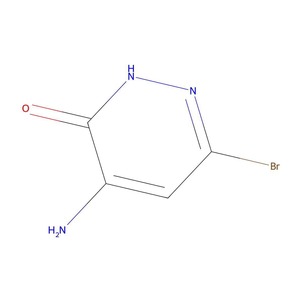 5-Amino-3-bromo-1H-pyridazin-6-one molecular structure, CAS 1654763-20-8