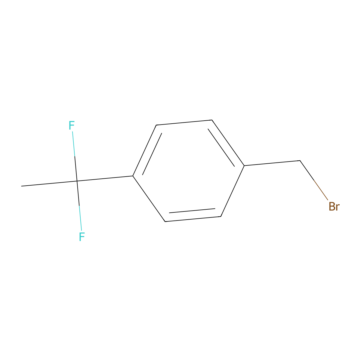 1-(Bromomethyl)-4-(1,1-difluoroethyl)benzene molecular structure, CAS 1654773-79-1