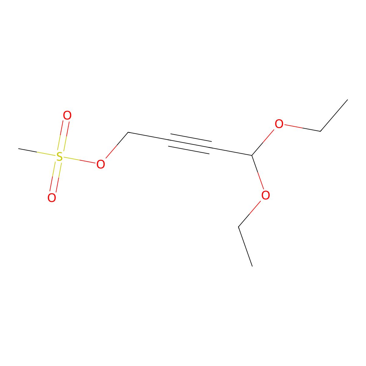 4,4-Diethoxybut-2-yn-1-ylmethanesulfonate molecular structure, CAS 16548-24-6