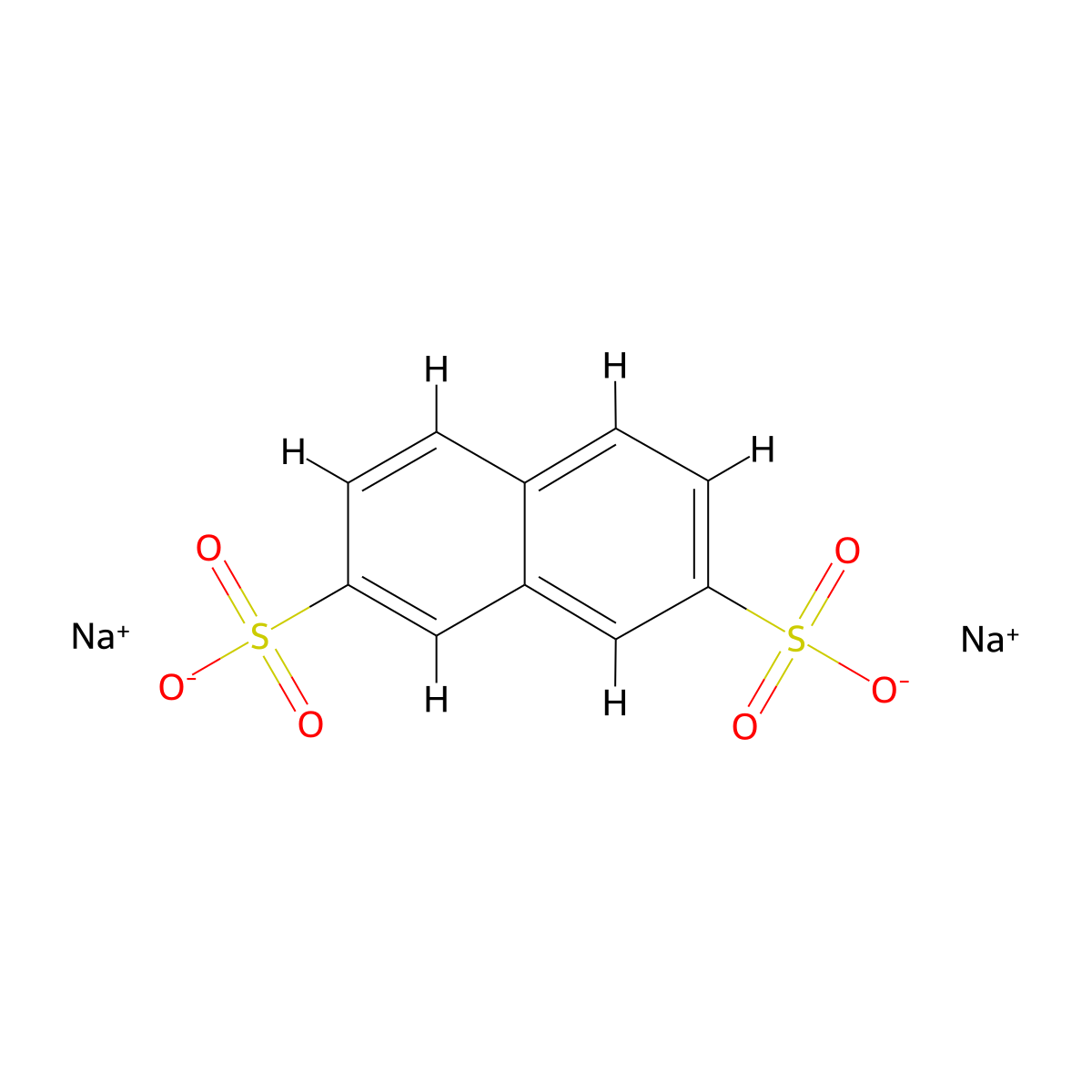 2,7-Naphthalenedisulfonic acid, sodium salt (1:2) molecular structure, CAS 1655-35-2