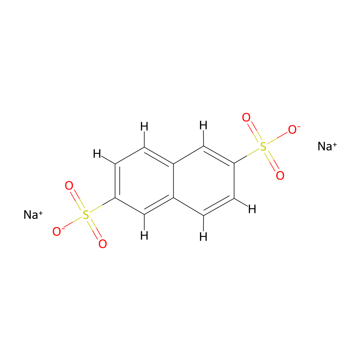 Disodium naphthalene-2,6-disulphonate molecular structure, CAS 1655-45-4