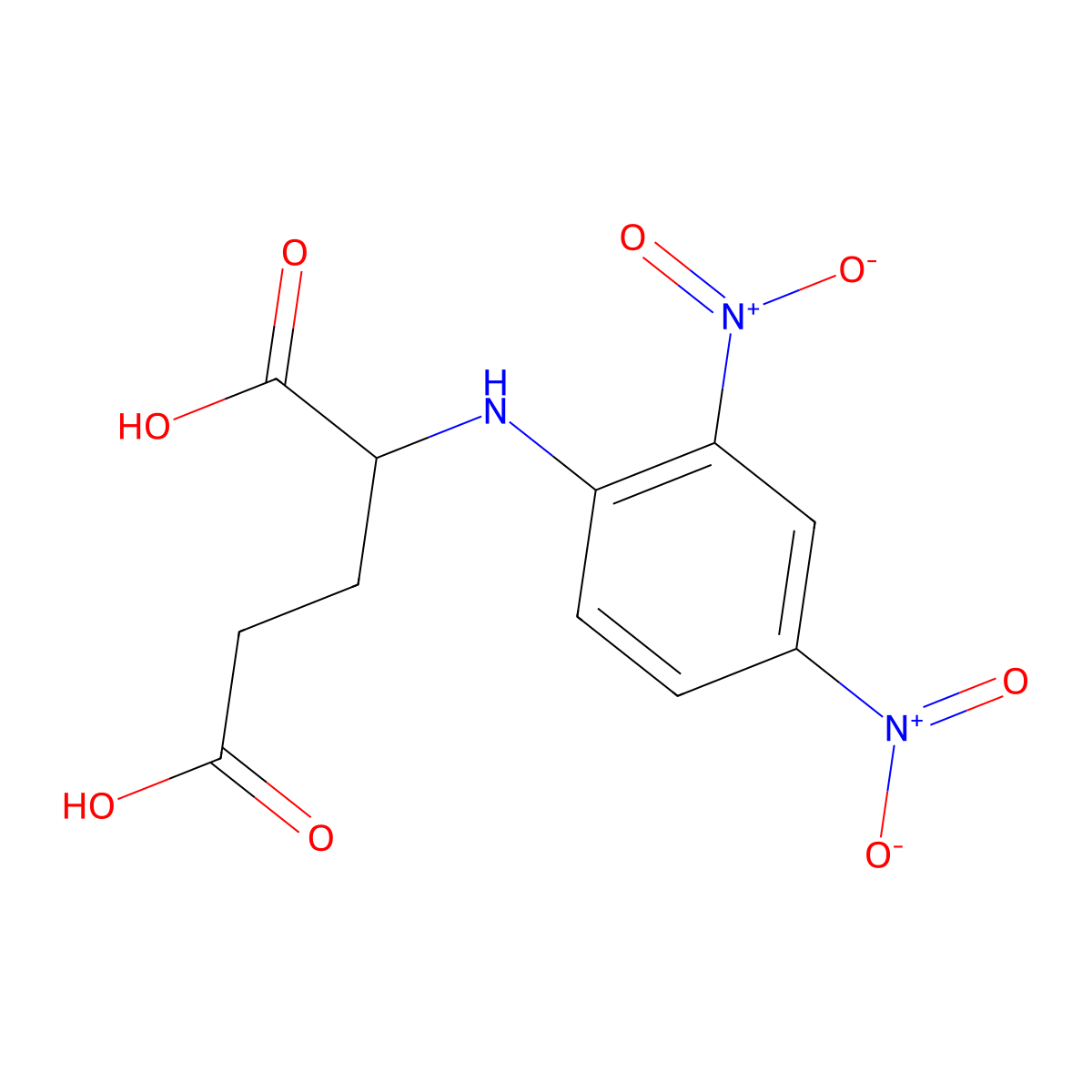 2-(2,4-Dinitroanilino)pentanedioic acid molecular structure, CAS 1655-48-7