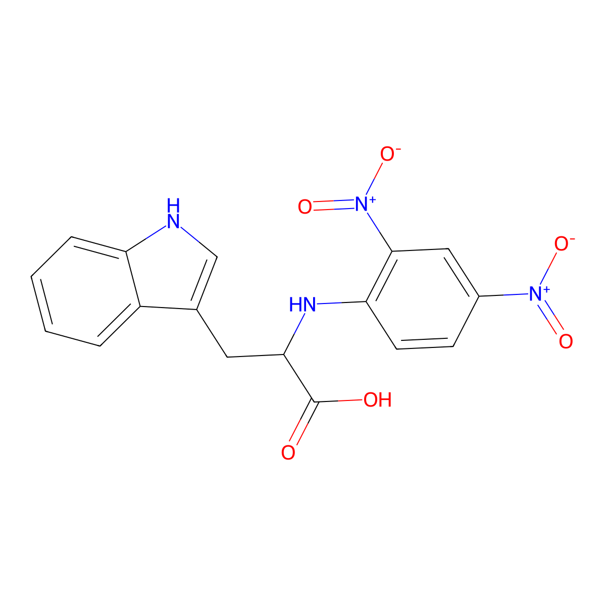 N-(2,4-Dinitrophenyl)-L-tryptophan molecular structure, CAS 1655-51-2