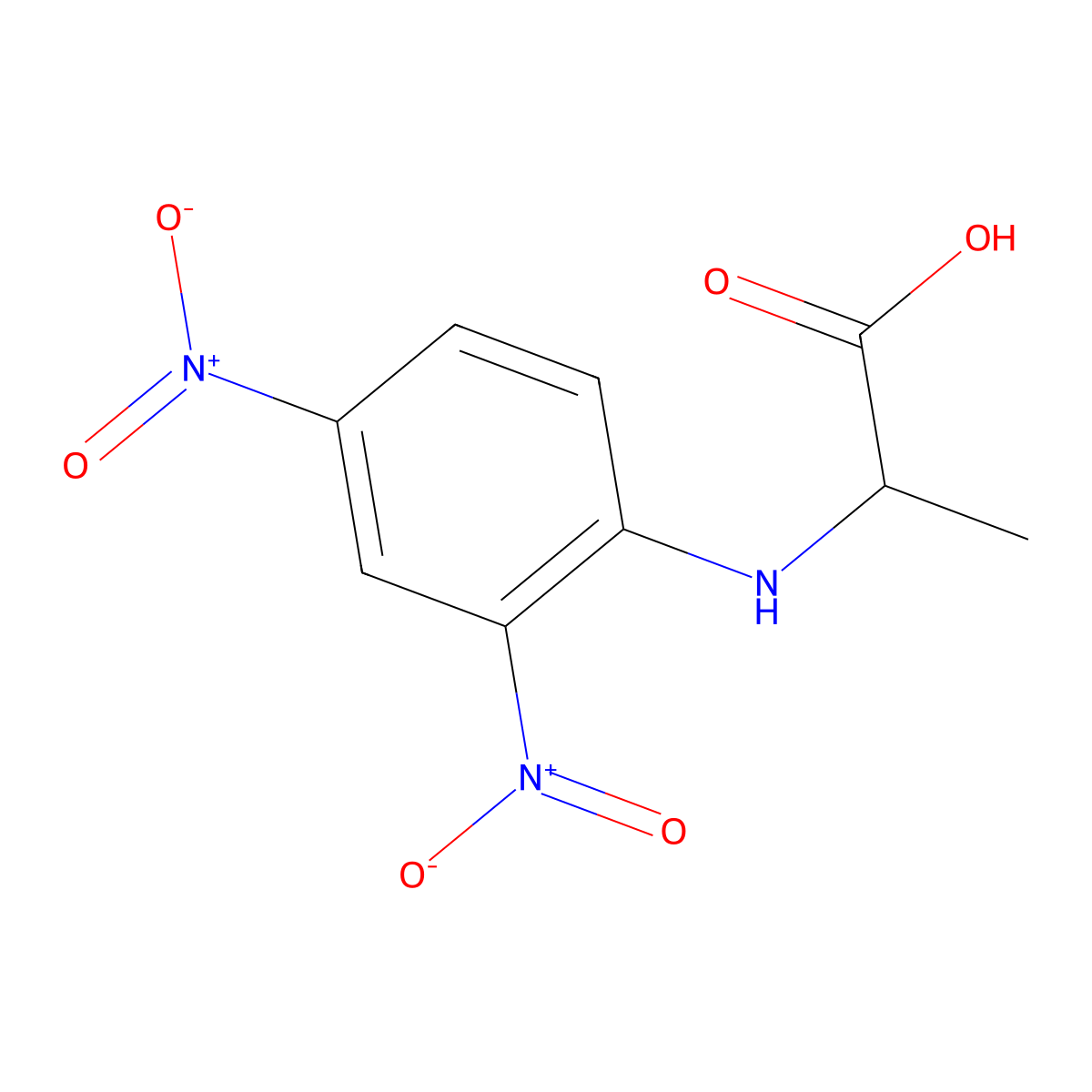 N-(2,4-Dinitrophenyl)-L-alanine molecular structure, CAS 1655-52-3